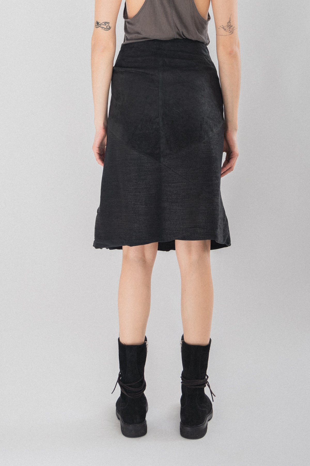 RICK OWENS - SS09 STRUTTER Wrap up skirt with textured panels