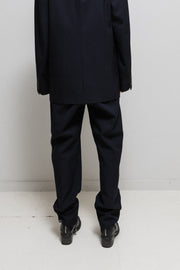 YOHJI YAMAMOTO POUR HOMME - SS98 Navy gabardine wool costume pants