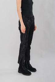 ANN DEMEULEMEESTER - Sheep leather tapered pants (early 00's)