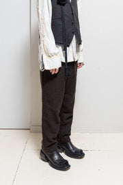 ALEKSANDR MANAMIS - Thick wool pants with contrasting straps
