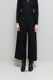 YOHJI YAMAMOTO Y'S - Wide wool pants with side buttoning