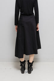 YOHJI YAMAMOTO Y'S - Button up cotton skirt with pleated panels