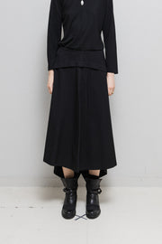 YOHJI YAMAMOTO Y'S - Long skirt with rounded seam details