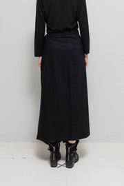 YOHJI YAMAMOTO Y'S - Long cotton layered skirt with frilled details