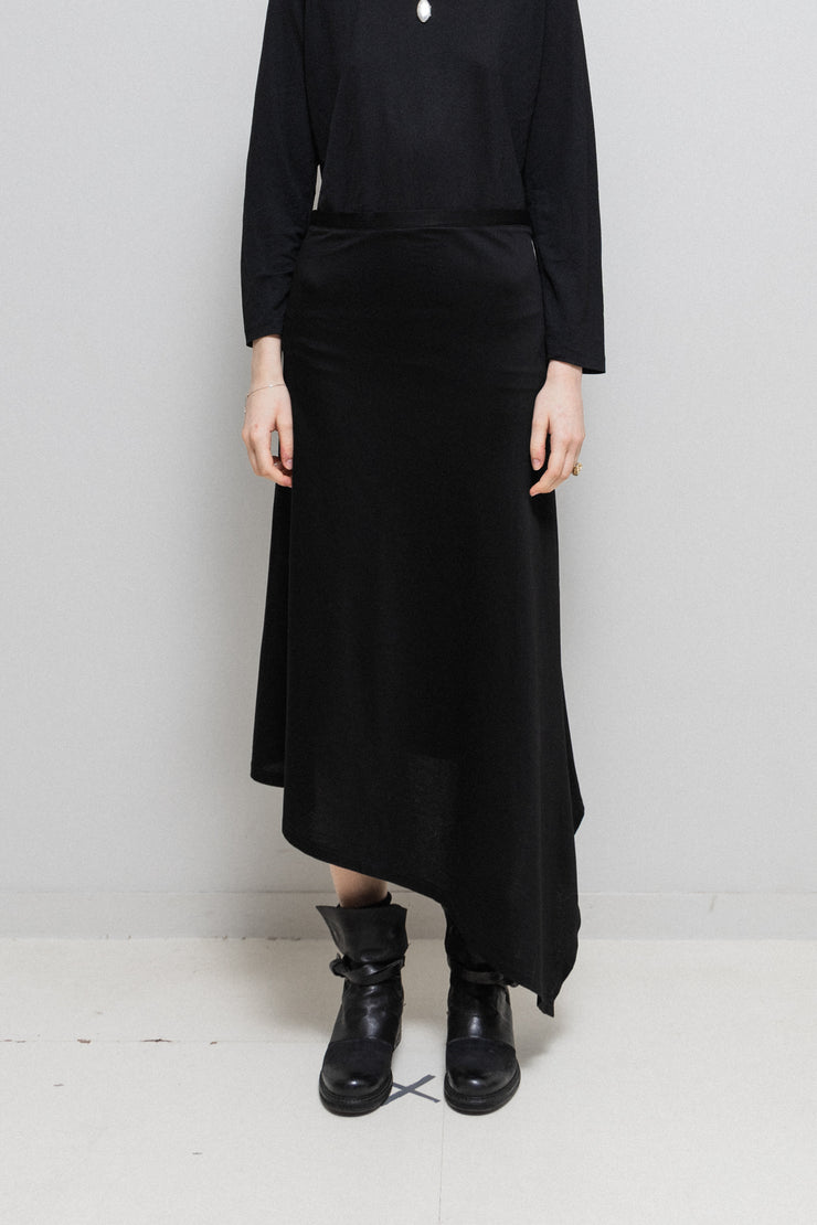 YOHJI YAMAMOTO - SS04 Asymmetric long cotton skirt