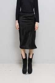 RICK OWENS - SS06 "TUNGSTEN" Silk skirt with bias seams and folded hems (runway)