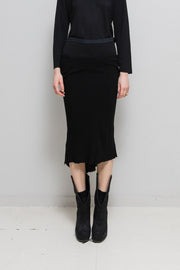 RICK OWENS - FW03 "TRUCKER" Flared rayon skirt with pockets