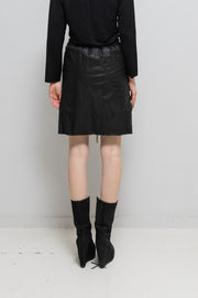 RICK OWENS - SS12 "NASKA" Calf leather draped shorts