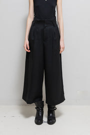 YOHJI YAMAMOTO Y'S PINK - High waisted wide wool pants