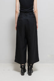 YOHJI YAMAMOTO Y'S PINK - High waisted wide wool pants