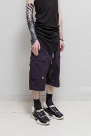 RICK OWENS - SS21 "PHLEGETHON" Plum pod shorts with eyelet details