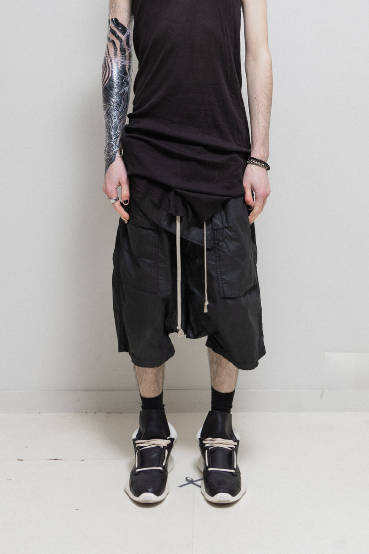 RICK OWENS DRKSHDW - SS15 Memphis waxed shorts