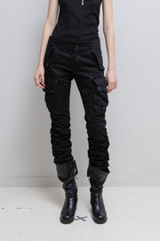 JULIUS 7 - FW09 Cotton satin slim Gas Mask cargo pants