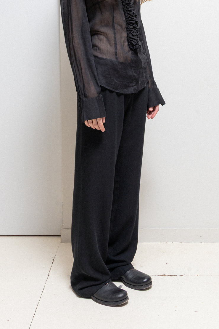 ANN DEMEULEMEESTER - Early 2000’s Wide fleece wool pants
