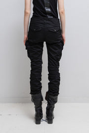 JULIUS 7 - FW09 Cotton satin slim Gas Mask cargo pants