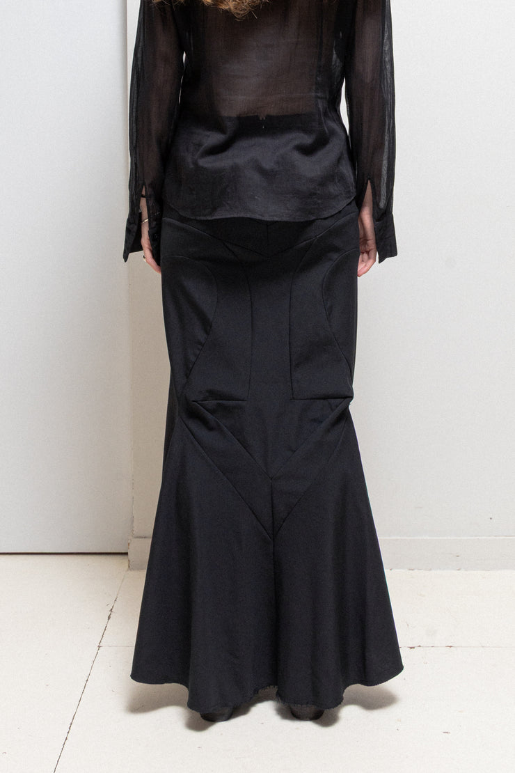 JUNYA WATANABE - FW08 Long darted fine wool siren skirt