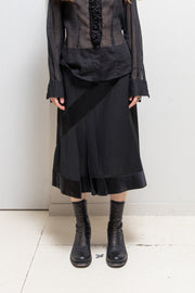 ALEXANDER MCQUEEN - SS04 « Deliverance » Silk blend midi skirt with panel details