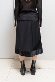 ALEXANDER MCQUEEN - SS04 « Deliverance » Silk blend midi skirt with panel details