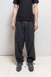 YOHJI YAMAMOTO POUR HOMME - Early 80’s patterned wide cotton pants with suspenders