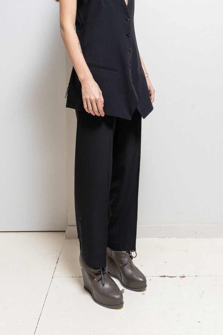 RICK OWENS - 2003 / 2006 Pleated crop pants