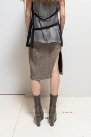 MARTIN MARGIELA - Early 2000’s white label knit pattern pencil skirt