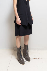 ANN DEMEULEMEESTER - Late 90’s / Early 00’s wool skirt with back slit