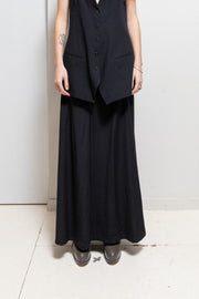 ANN DEMEULEMEESTER - Late 90’s / Early 00’s long wool skirt with waist straps