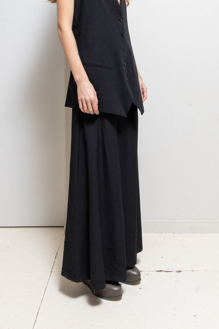 ANN DEMEULEMEESTER - Late 90’s / Early 00’s long wool skirt with waist straps