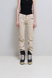 RICK OWENS SLAB - SS05 Cream washed out denim pants (STAFF)