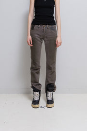 RICK OWENS SLAB - "Don Juan" Pink tone washed denim pants (PROTO)