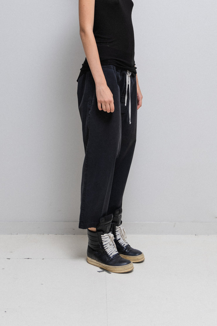 RICK OWENS - FW16 « MASTODON » Low crotch drawstrings cotton pants