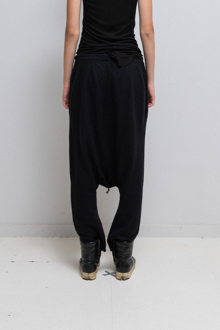 RICK OWENS - FW16 « MASTODON » Cashmere wool drawstring pants