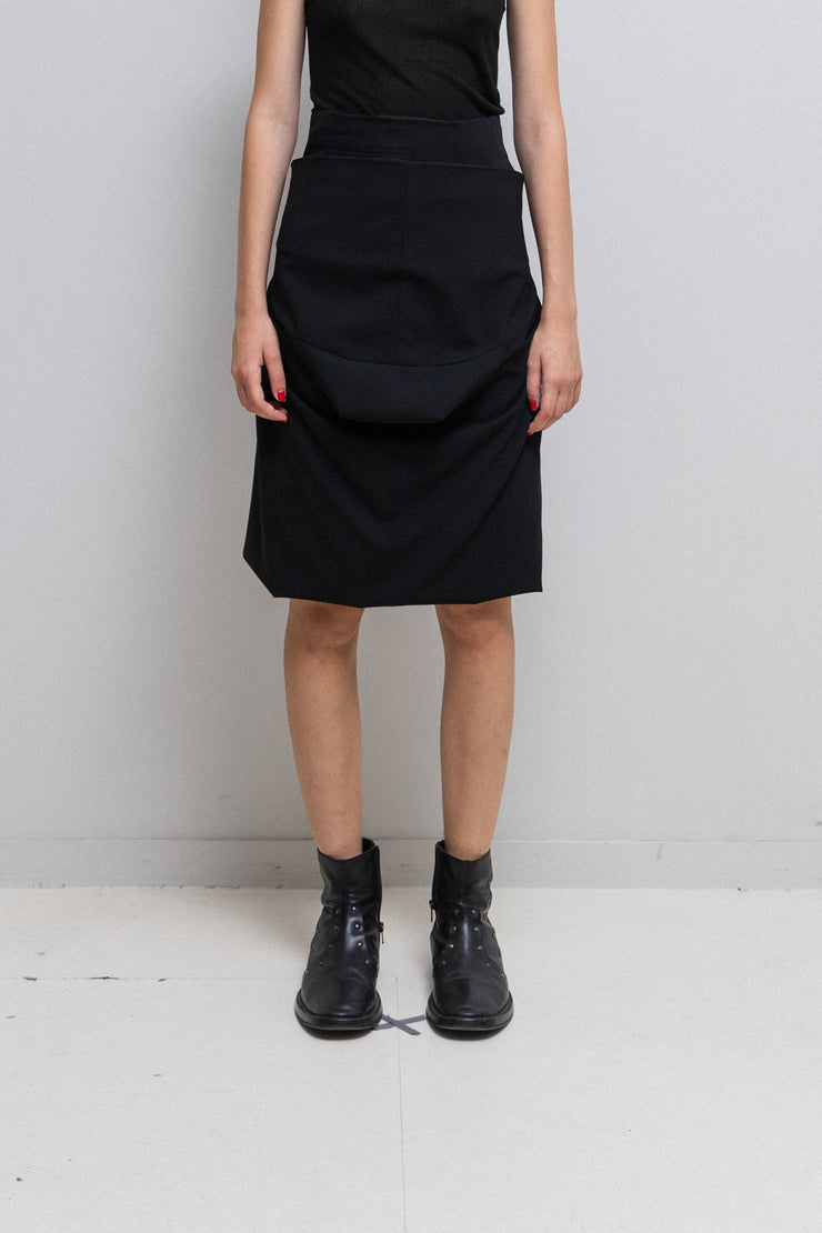 COMME DES GARÇONS - SS91 Extra long wool skirt to fold up