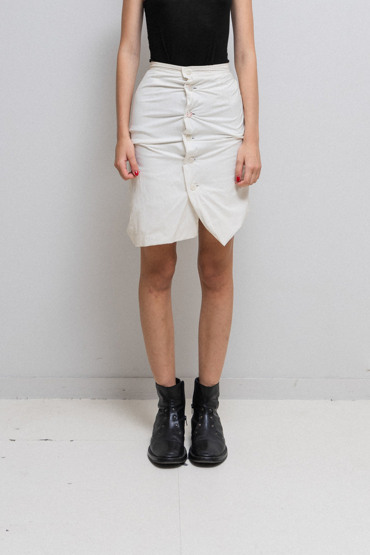 COMME DES GARÇONS - Button up skirt with folded hems (90’s)