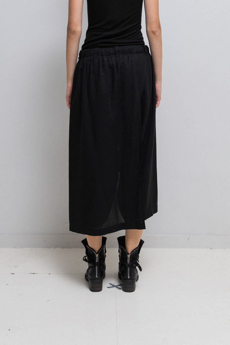 YOHJI YAMAMOTO - SS19 Wide cotton pants with side panel