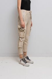 UNDERCOVER - Spring 2004 « Languid » Cotton gauze cargo pants with sequin details