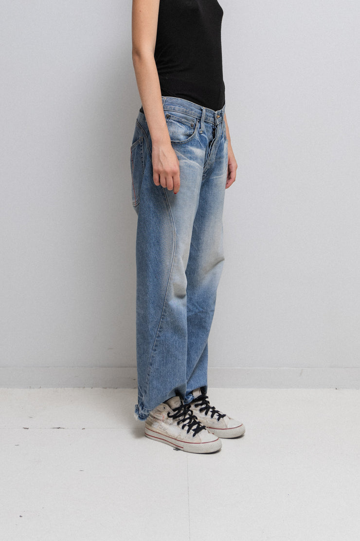 L.G.B - ST104 Wide jeans with back pocket details