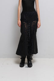 JUNYA WATANABE - FW06 Siren cut cotton skirt with lace panels