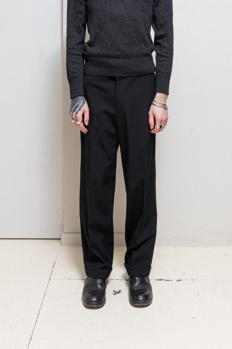 COMME DES GARÇONS HOMME - 2003 Wide wool pants with rolled up hems