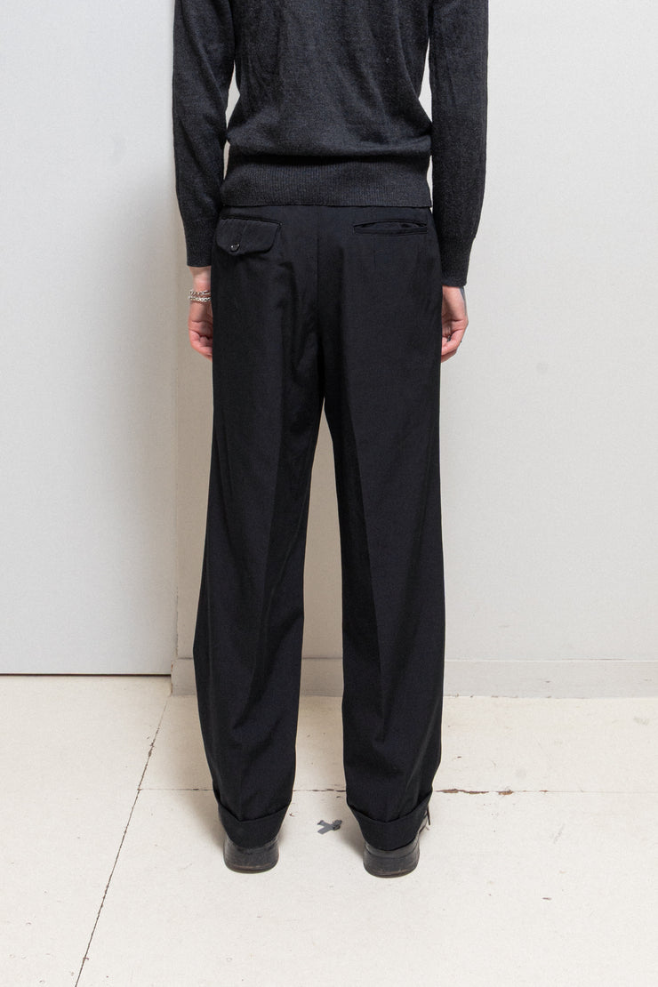COMME DES GARÇONS HOMME - 2003 Wide wool pants with rolled up hems