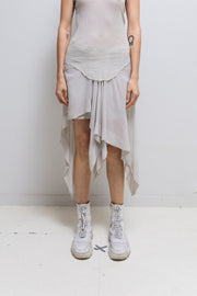 RICK OWENS - SS07 « WISHBONE » Asymmetric silk skirt with pockets