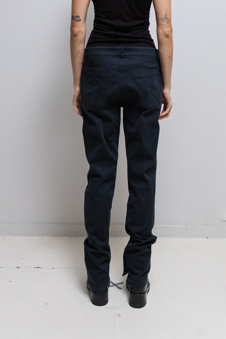 ANN DEMEULEMEESTER - Stretch cotton pants