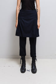 COMME DES GARÇONS - ~2001 Navy skirt pants with side buckles