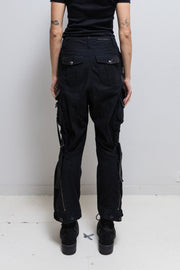 14TH ADDICTION - Cotton cargo pants with leg straps and zippers