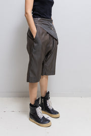 RICK OWENS - SS10 « Release » Iridescent shorts with waist pocket panel (runway)