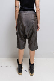 RICK OWENS - SS10 « Release » Iridescent shorts with waist pocket panel (runway)