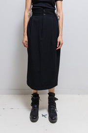 YOHJI YAMAMOTO - Long wool skirt with removable suspenders (late 80’s)