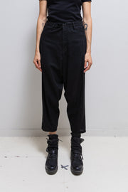 YOHJI YAMAMOTO - SS15 Cotton linen pants with full length leg zippers (runway)