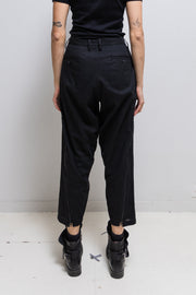 YOHJI YAMAMOTO - SS15 Cotton linen pants with full length leg zippers (runway)