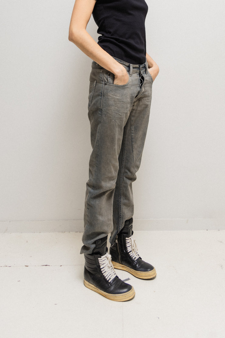 RICK OWENS DRKSHDW - Washed Detroit cut denim